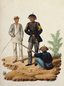 Manila und seine Umgebung: Offiziere der Zivilgarde von Jose Honorato Lozano