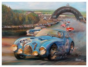 Juan Manuel Fangio in Le Mans 1950 Gordini Typ 18S von Jose Maria Villafuerte