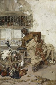 Geflügelmarkt, Tanger, ca. 1881 von Jose Villegas Cordero