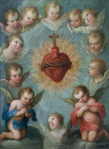Heiligstes Herz Jesu umgeben von Engeln, ca. 1775 von Jose de or Joseph Paez