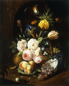 Stillleben mit verschiedenen Blumen von Josef Holstayn