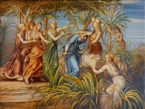 Moses wird gefunden von Josef Johann Michel
