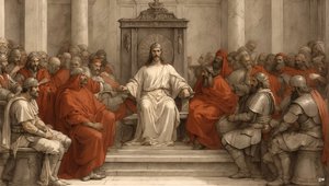 Jesus Pilatus auf dem Richterstuhl von Josef Johann Michel