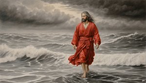Jesus geht über den See
