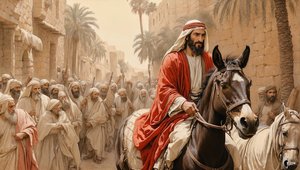 Jesus zieht in Jerusalem ein von Josef Johann Michel