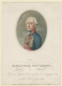 Porträt von Feldmarschall Generalissimus Prinz Alexander Suvorov von Josef Kreuzinger