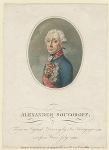 Porträt von Feldmarschall Generalissimus Prinz Alexander Suworow 1729-1800 von Josef Kreuzinger