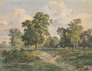 Große Parklandschaft, Laxenburg von Josef Kriehuber