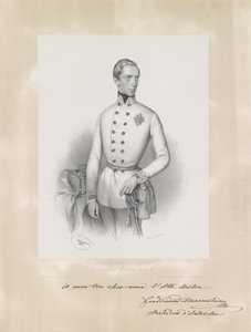 Porträt des jungen Erzherzogs Ferdinand Maximilian in Uniform von Josef Kriehuber