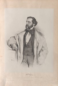 Porträt des Opernsängers Achille De Bassini
