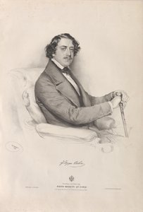 Porträt des Opernsängers Filippo Colini 1811-1863, 1847 von Josef Kriehuber