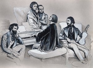 Zeichnung nach Lithografie von Josef Kriehuber (1800-1876) von Josef Nikolaus Kriehuber