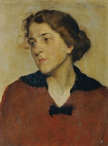 Frauenbildnis mit rotem Pullover