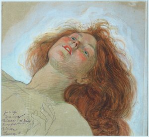 Skizze zum Kopf der Leda von Josef Wawra