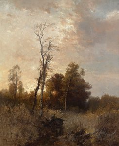 Herbstlandschaft mit Jäger