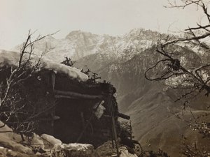 Album "Meine Weltkriegs-Erinnerungen Südwestfront (Kärnten, Italien, Südtirol) 31/03/1915-12/11/1918 - Josef Zohles Wien": Militärunterkunft in Brisia von Josef Zohles