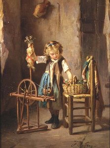 Am Spinnrad von Joseph Athanase Aufray