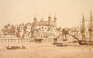 Südansicht des Tower of London, graviert von J.C. Stadler (fl.1780-1812) von Joseph (after) Farington