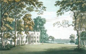 Das Haus, die Gärten und der See von Strawberry Hill, graviert von J.C. Stadler, veröffentlicht 1793 von Joseph (after) Farington