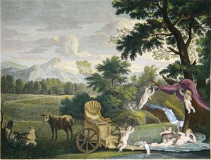 Venus beim Baden und Cupidos