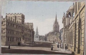 Ansicht der High Street in Oxford, graviert von J. C. Stadler (fl.1780-1812), veröffentlicht 1793 von Joseph (after) Farington