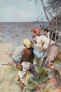 Robinson Crusoe: Von Wilden überfallen von Joseph (after) Finnemore