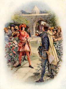 Die rote Rose und die weiße von Joseph (after) Finnemore