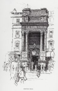 Exeter Hall von Joseph (after) Pennell