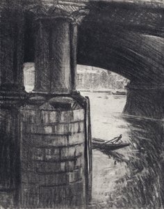 Unter Blackfriars (Lithografie) von Joseph (after) Pennell