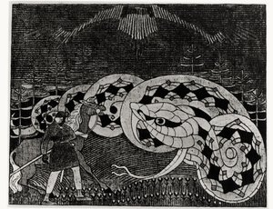 Seppo Llmarinen pflügt das Schlangenfeld, Illustration aus 