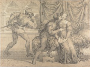 Paolo und Francesca, überrascht von Gianciotto Malatesta, 1809
