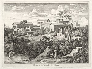 Blick auf San Vitale, Rom von Joseph Anton Koch