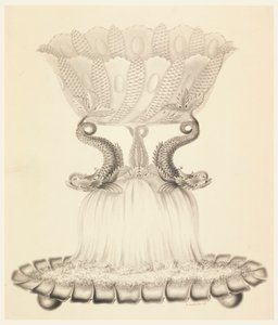 Entwurf für eine Silber- und Kristallkompote von Joseph Anton Seethaler Ii