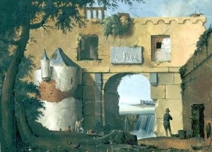 Ruinen in einer italienischen Landschaft
