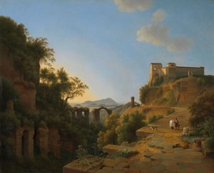 Der Golf von Neapel mit der Insel Ischia in der Ferne von Joseph August Knip