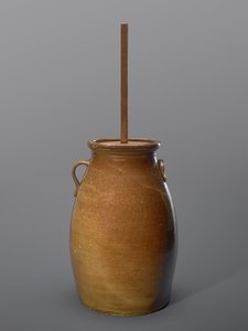 Butterfass, ca. 1873-1900 von Joseph C. (attr.to) Rushton