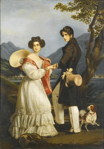 Herzog Maximilian Joseph in Bayern und Ludovika von Bayern im Schloss Tegernsee