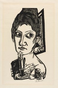 Frau mit Kerze von Joseph Charles Marin