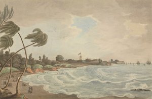Bencooler Bay, Kleine Straße & Kai, Fort Marlborough, Sumatra, 1799 von Joseph Constantine Stadler