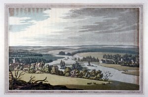 Blick auf Streatley und Goring in Berkshire und Oxfordshire