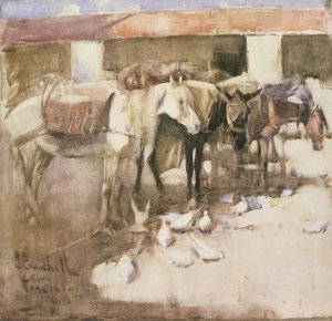 Ein Sangar in Marokko, 1888 von Joseph Crawhall