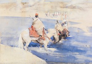 Ein arabischer Überfall von Joseph Crawhall