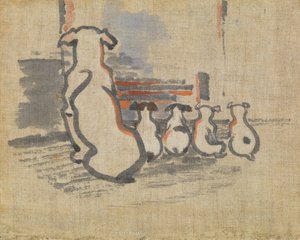 Fuchshund und Welpen