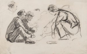 Sitzende Figuren von Joseph Crawhall