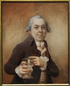 Porträt eines Mannes, der ein Glas hält von Joseph Daniel