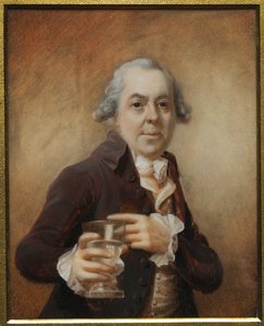 Porträt eines Mannes mit einem Glas von Joseph Daniel