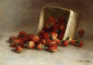 Kiste mit Erdbeeren von Joseph Decker