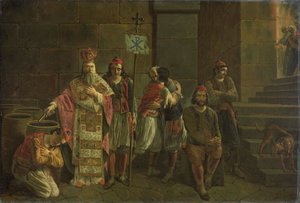 Die letzten Verteidiger von Missolonghi, 22. April 1826: eine Episode aus dem griechischen Unabhängigkeitskrieg von Joseph Denis Odevaere