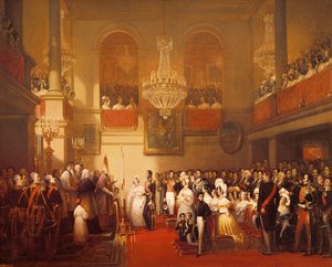 Hochzeit von Leopold I. (1790-1865) mit Prinzessin Louise von Orléans (1812-50) in Compiègne, 9. April 1832
