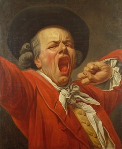 Selbstporträt als gähnender Mann von Joseph Ducreux